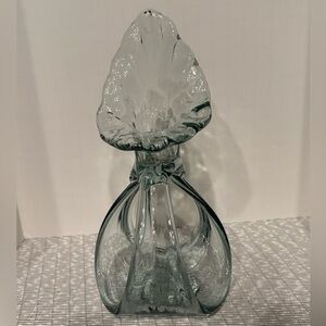 Beautiful Hand Blown Glass Sculpture “Jack in the Pulpit" Candle Holder, Vase